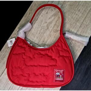 NWT Coach Coachtopia Loop Ergo Bag Red Cloud Quilted Medium Shoulder Purse